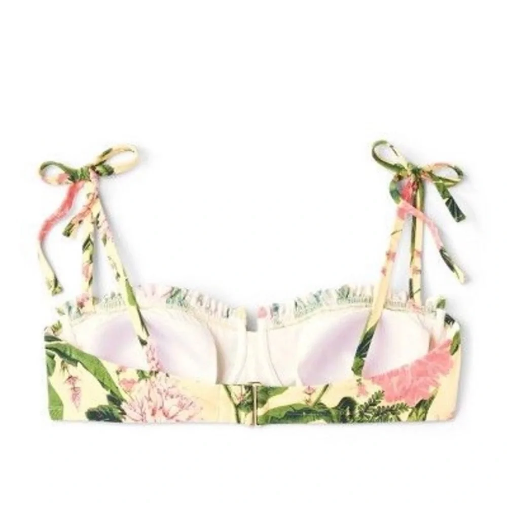 Agua Bendita X Target Peony Botanical Print Underwire Bikini Top Size 22 NWOT